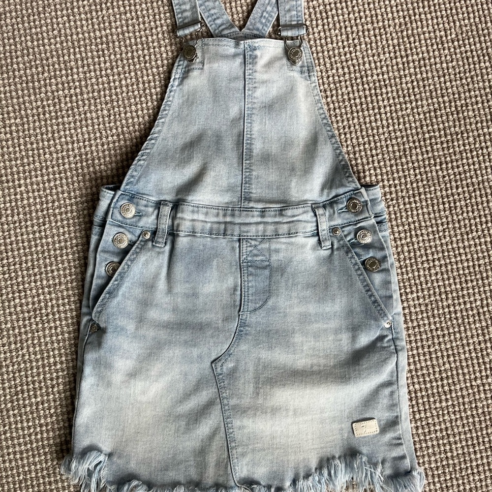 7 For All Mankind Girls Denim Skirt Overall Dress - size 8